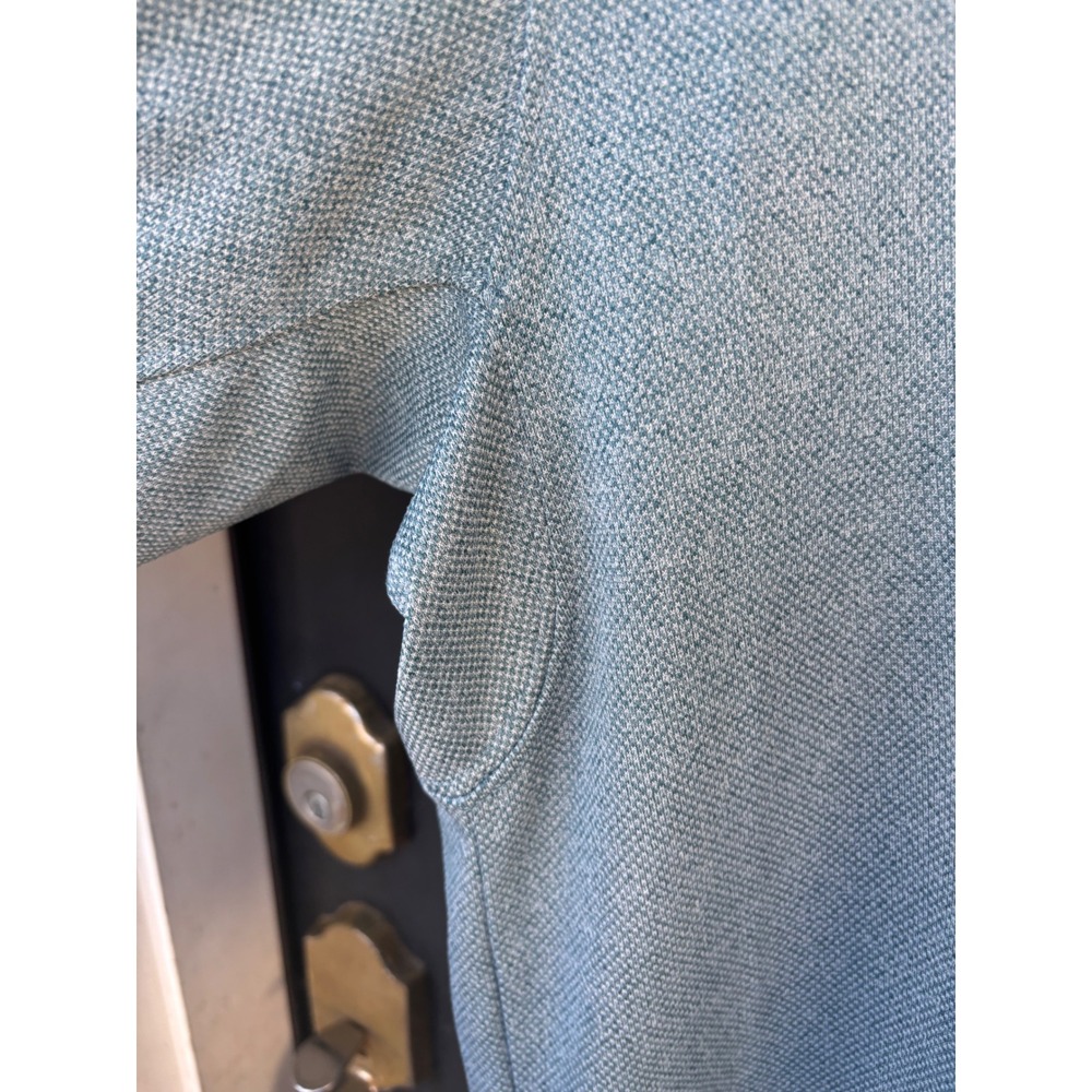 Columbia Mens Omni-Shade Polo Shirt Blue Green Textured Short Sleeve XM6449 L - Picture 4 of 6